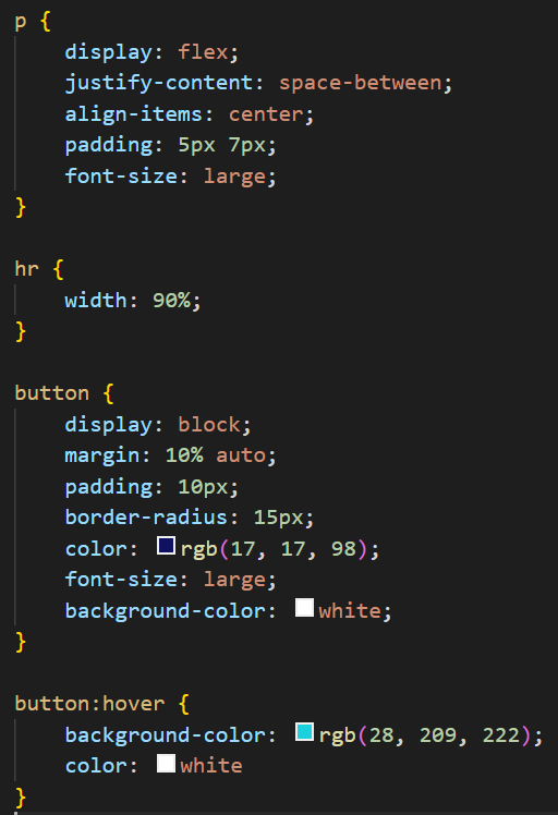 CSS code for the rest.PNG