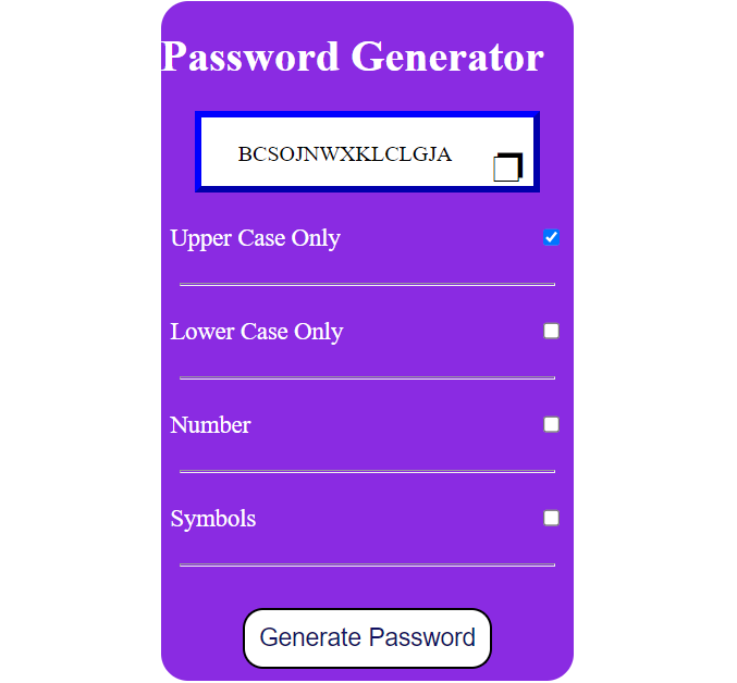 upperCase password generated.PNG
