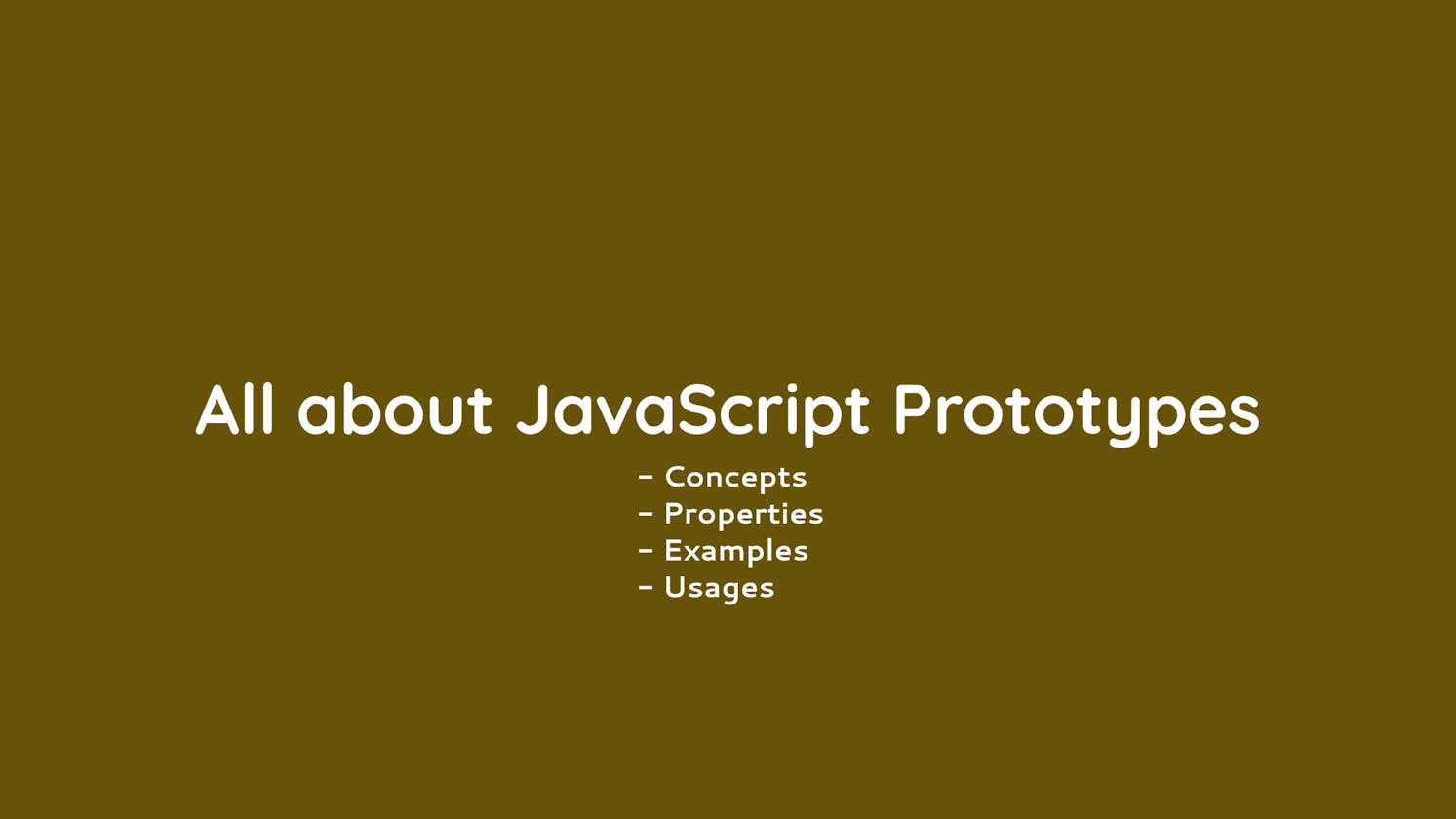 All about JavaScript Prototypes