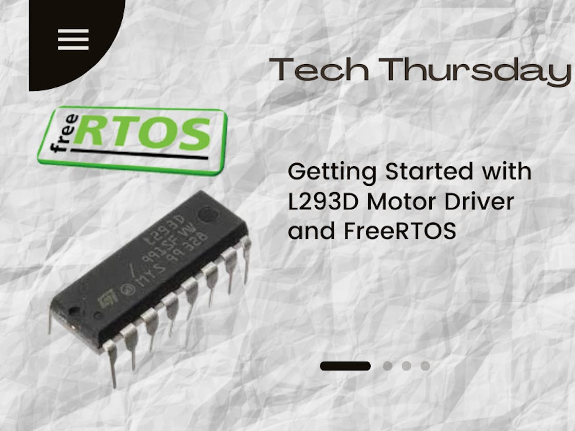 Getting Started with L293D Motor driver and FreeRTOS