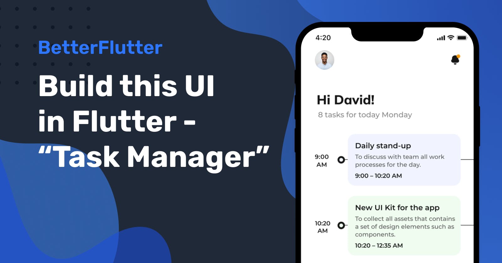 Build this UI in Flutter - Task Manager