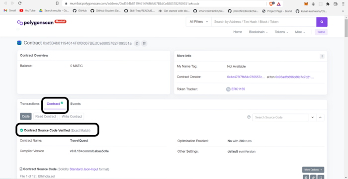 Polygonscan Contract page after verification.png
