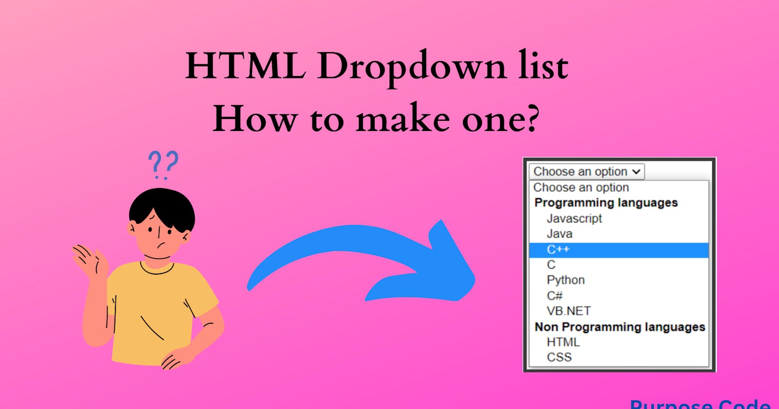 How to build a dropdown list in HTML?