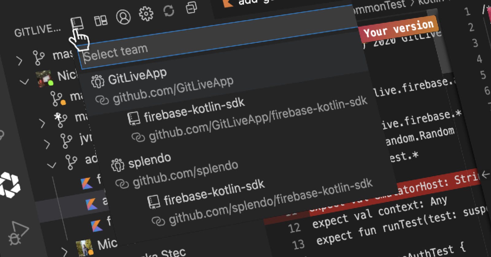 See how others' changes compare to your own in VS Code
