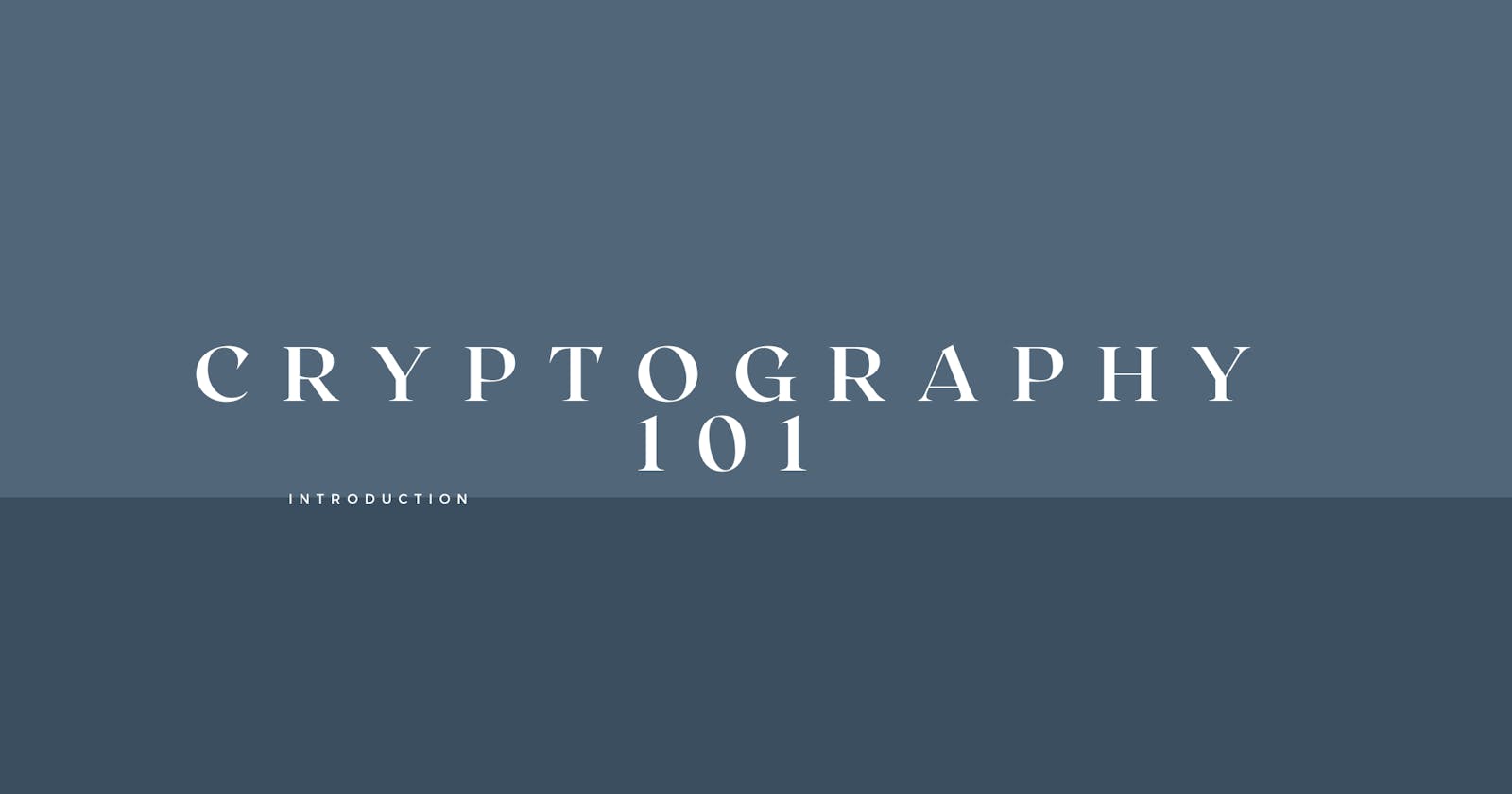 Cryptography 101