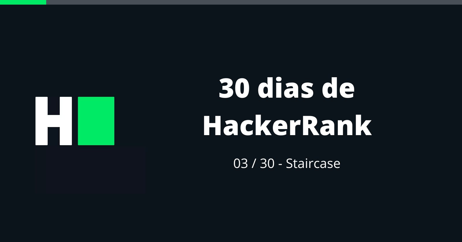 03/30 - 30 dias de HackerRank