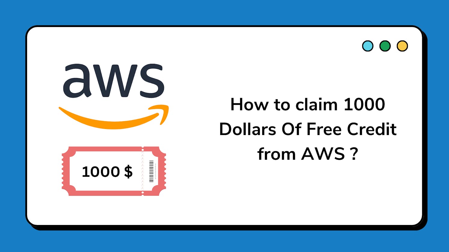 How to claim 🤫 1000 Dollars Of Free Credit from AWS?