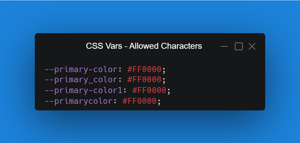 Valid CSS variable names