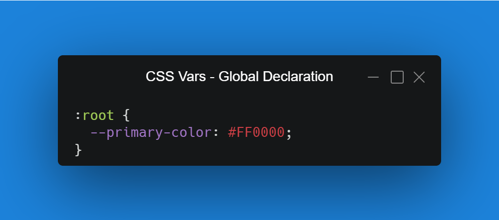 Global CSS variable declaration