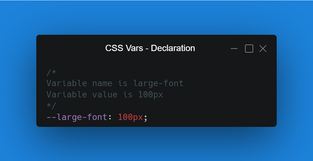 Declaring CSS variables examples