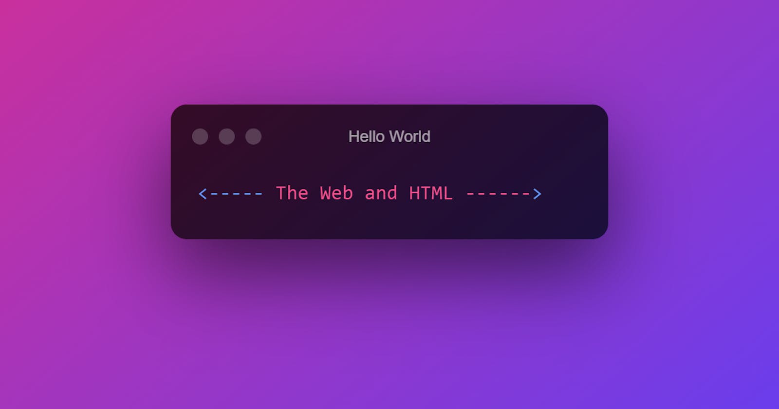Introduction to Web and HTML