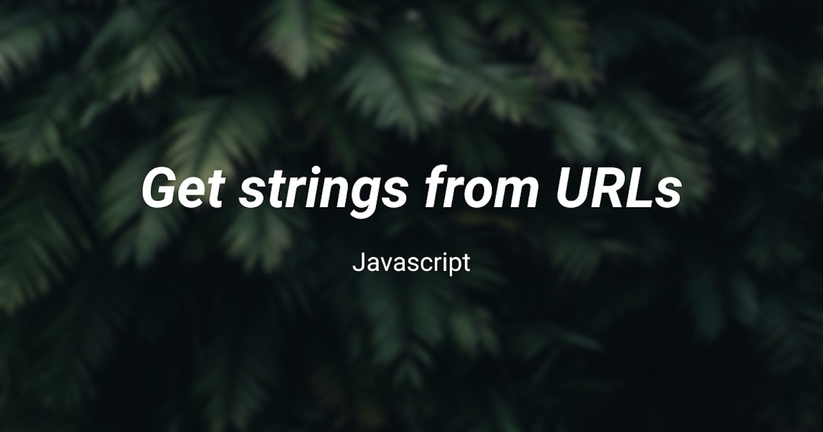 How to extract query string in javascript?