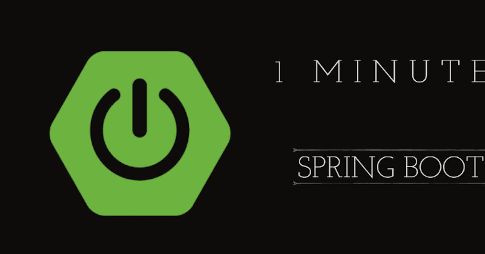 In One Minute : SpringBoot