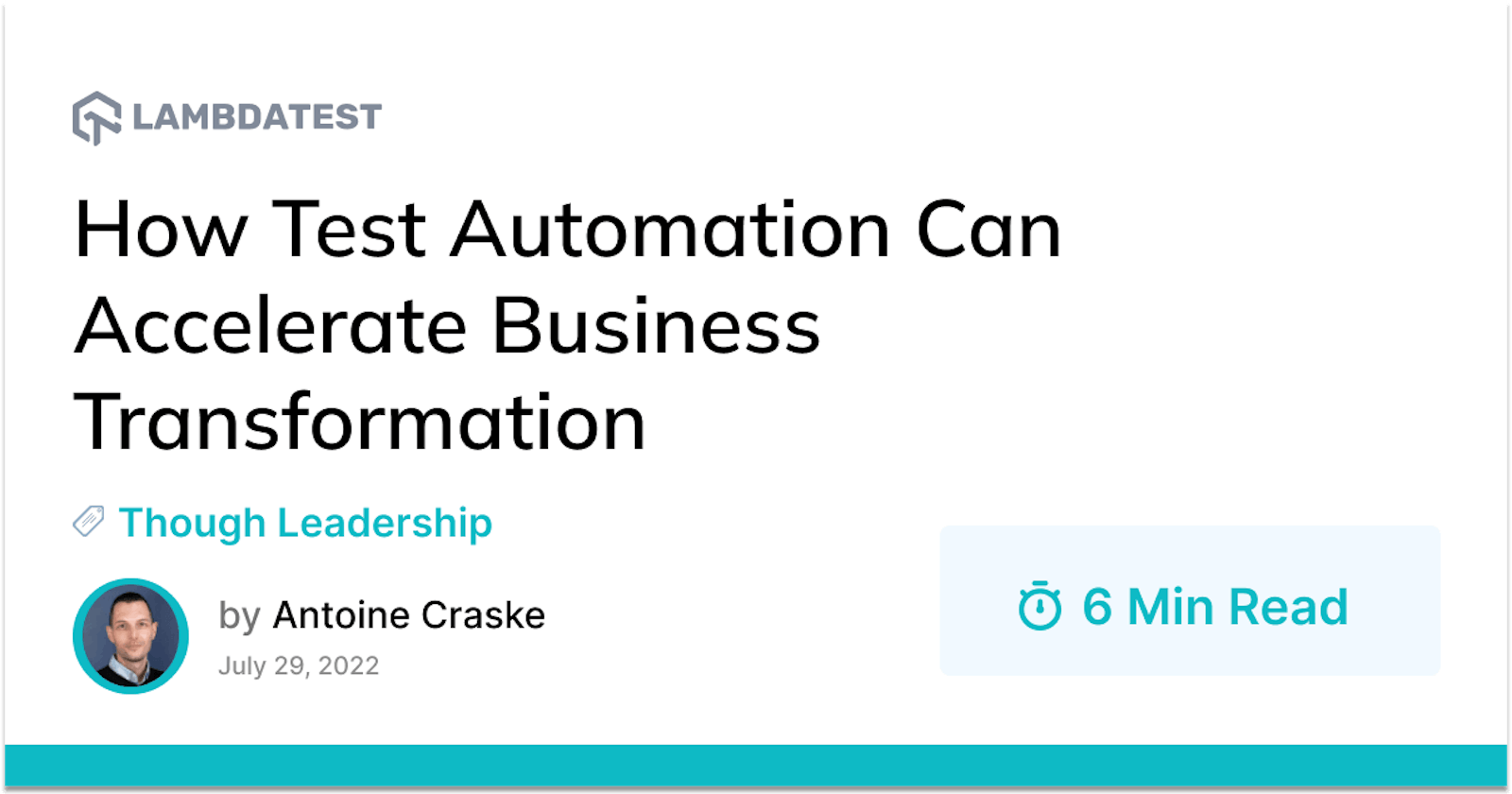 How Test Automation Can Accelerate Business Transformation