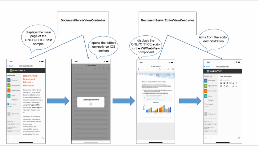 General integration scheme via WKWebView (using demo sample for iOS)