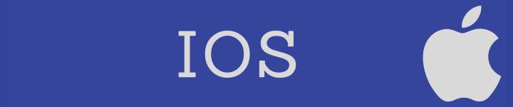 iOS logo with text