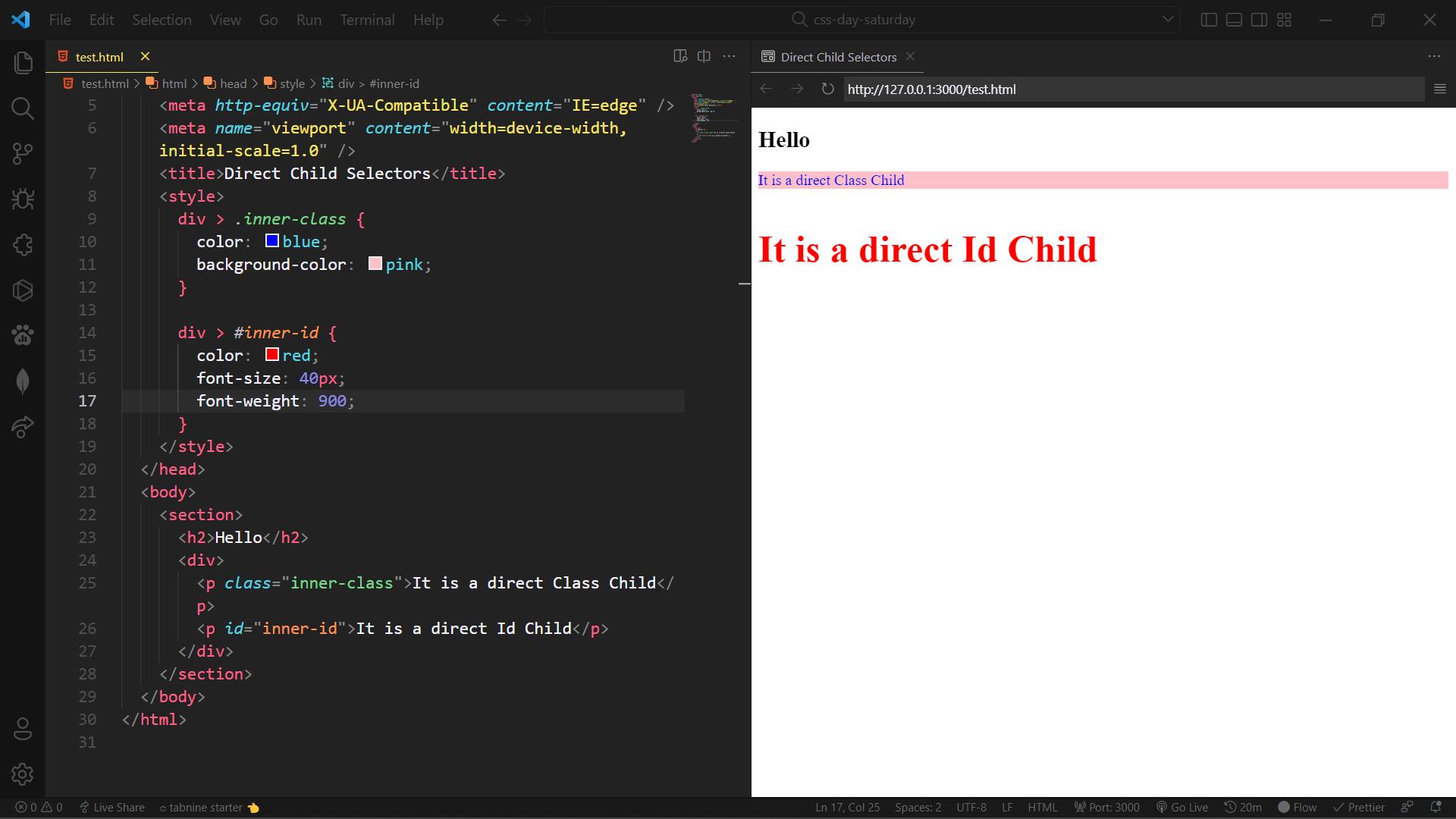 CSS - Direct Child Selector.png