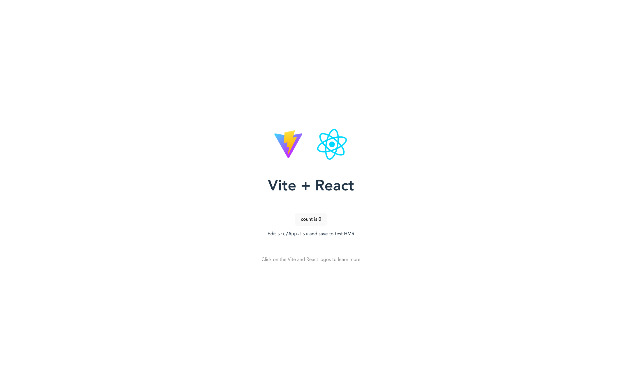 Vite React + TypeScript template app