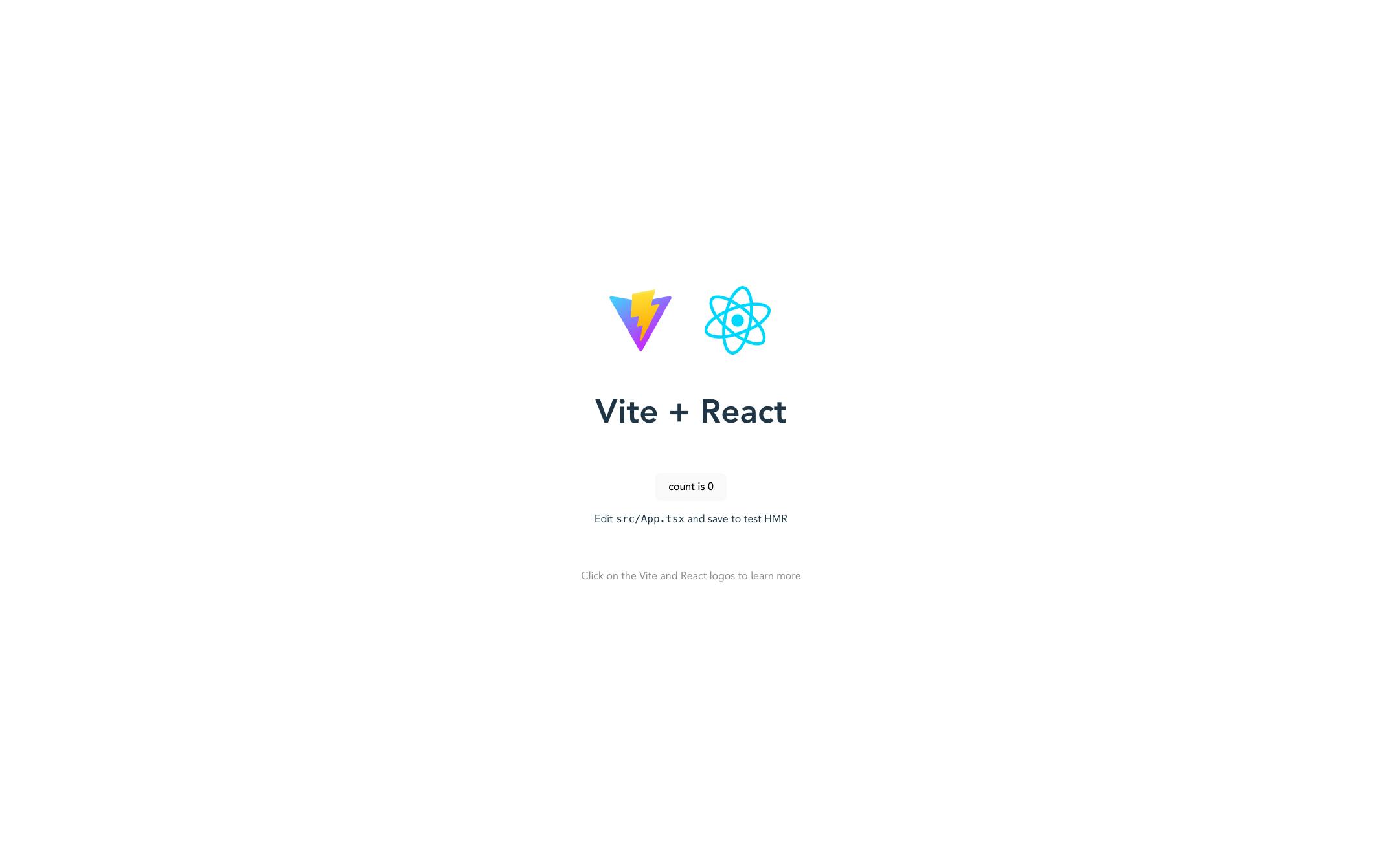 Vite React + TypeScript template app
