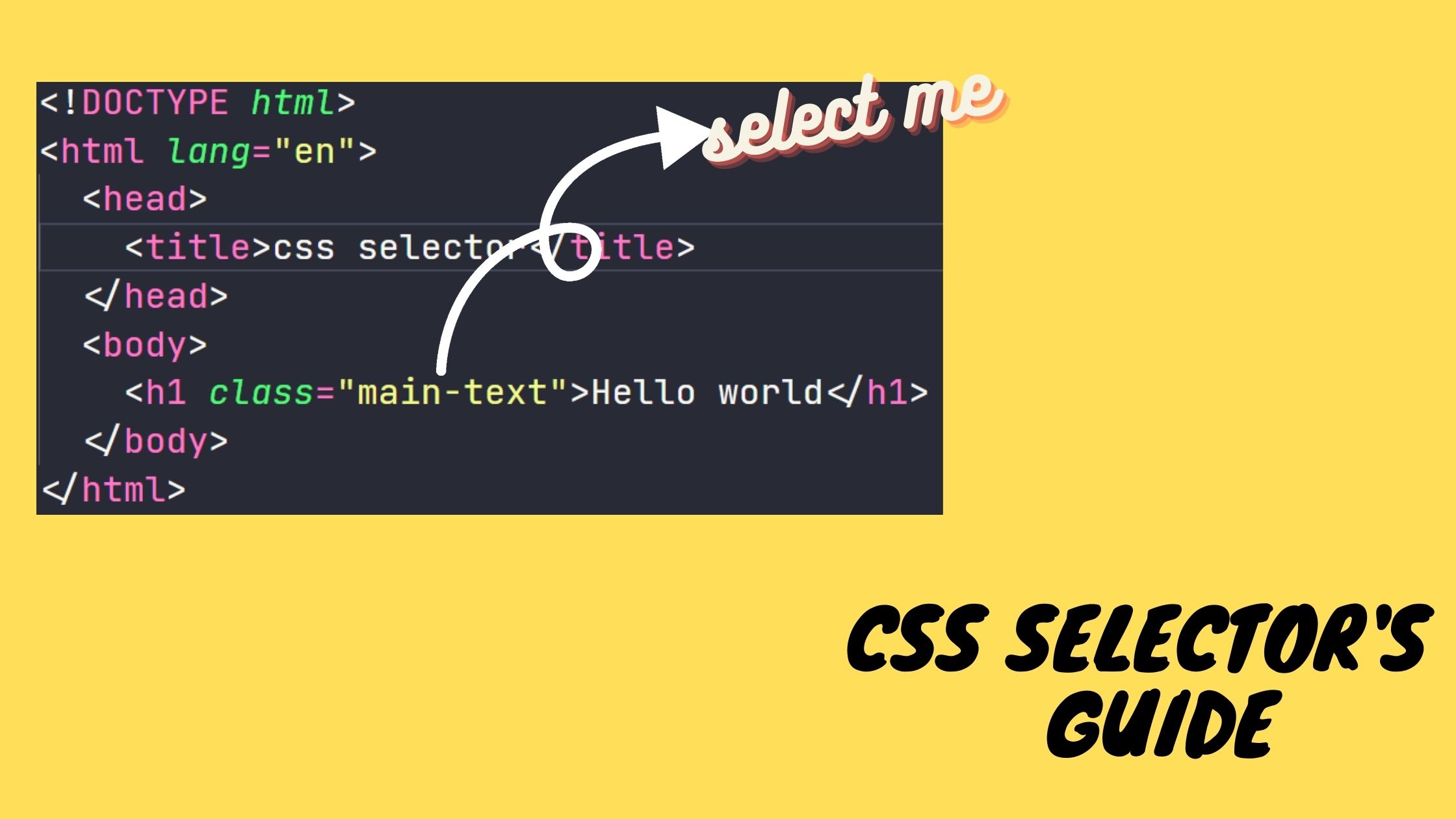 CSS selector : a beginners guide with examples