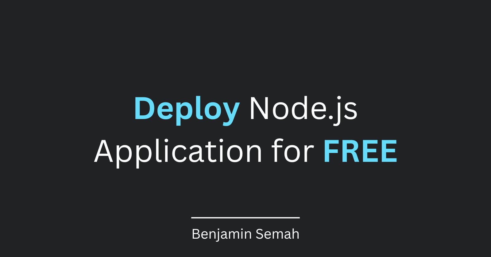 How To Deploy Your Node.js Application For FREE With Render