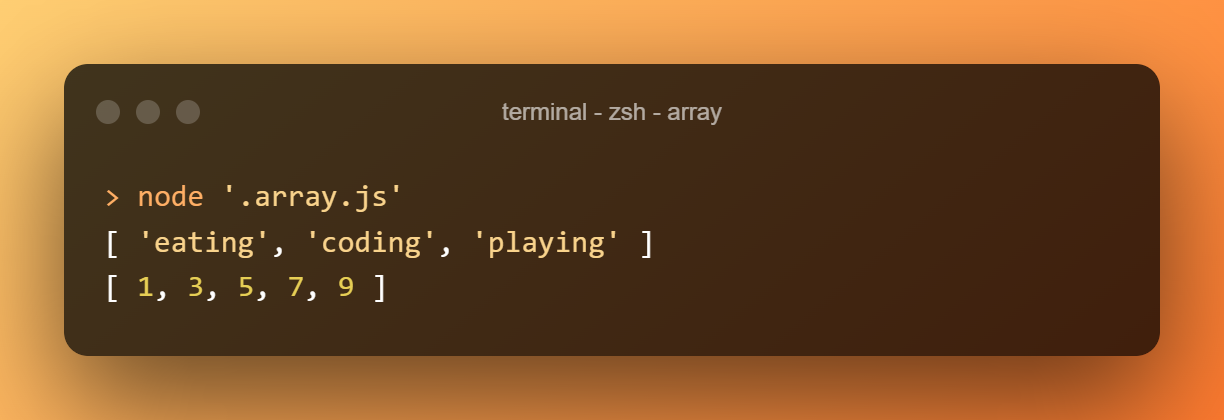 terminal - zsh - array.png