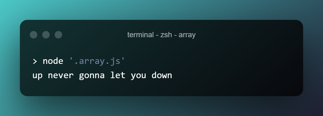 terminal - zsh - array.png