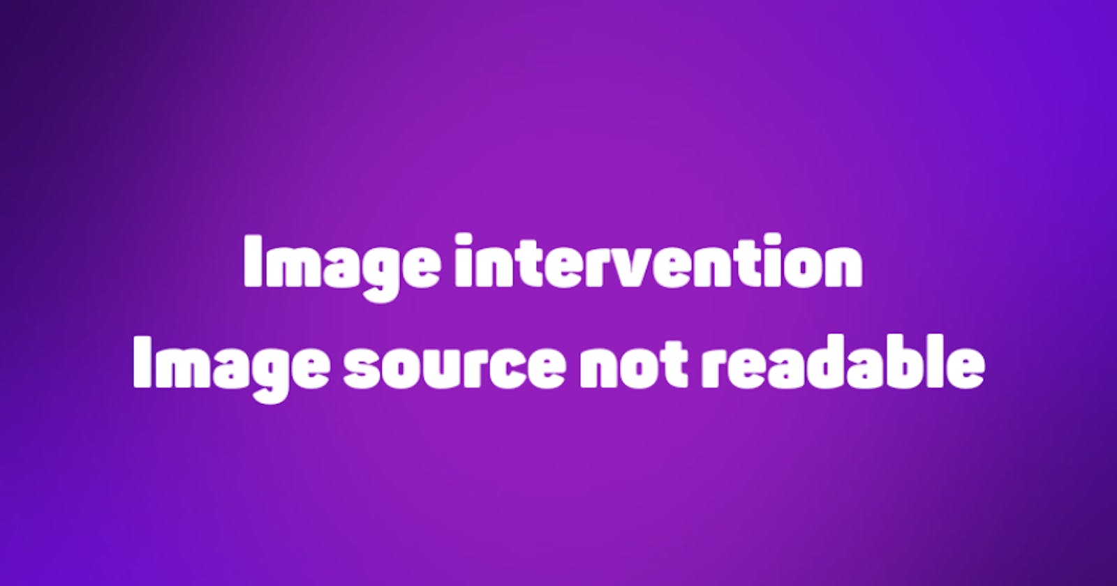 Image intervention - Image source not readable