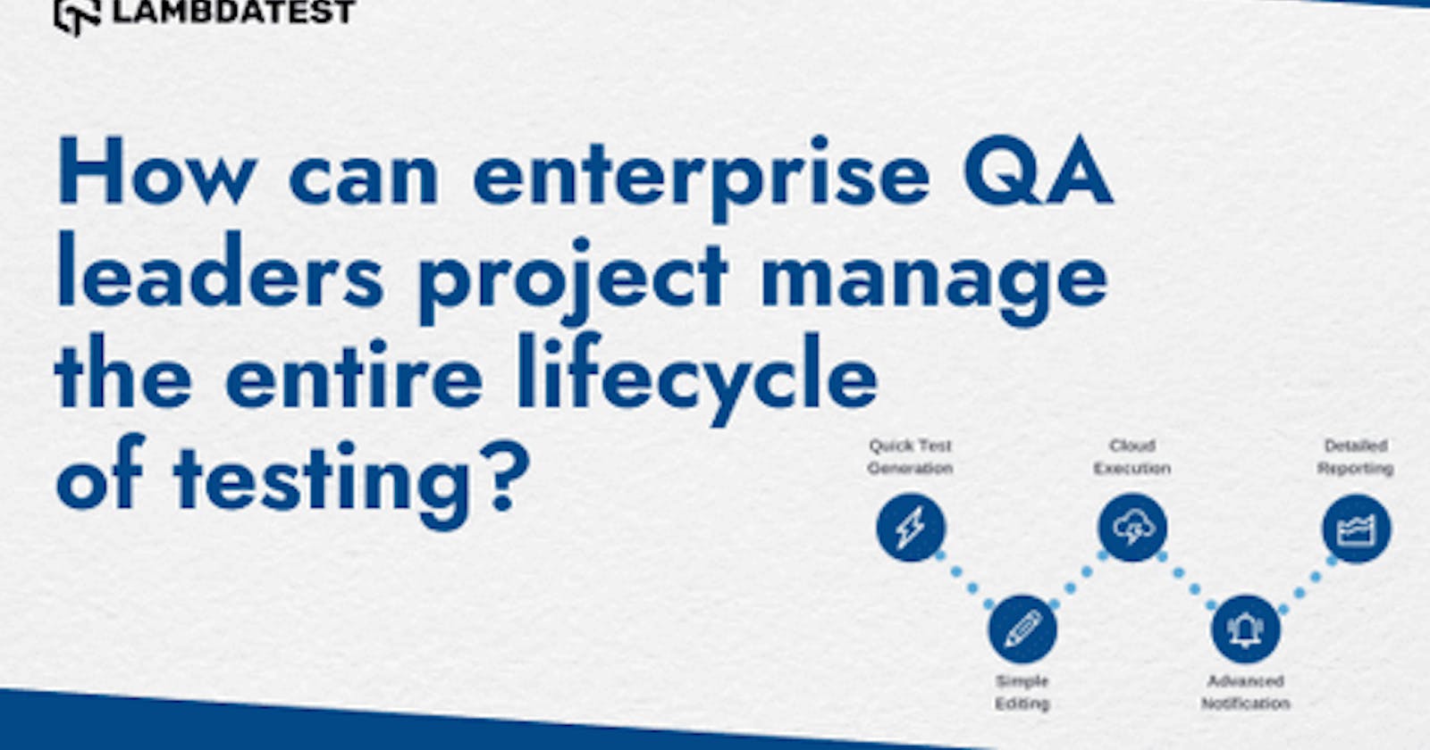 How can enterprise QA leaders project manage the entire lifecycle of testing?