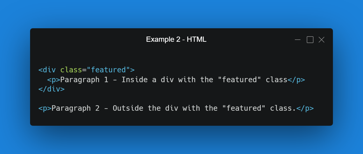 Example 2 HTML