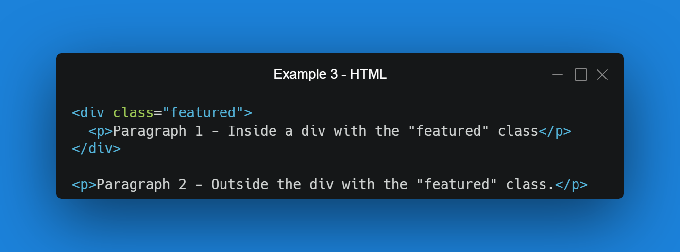 Example 3 HTML