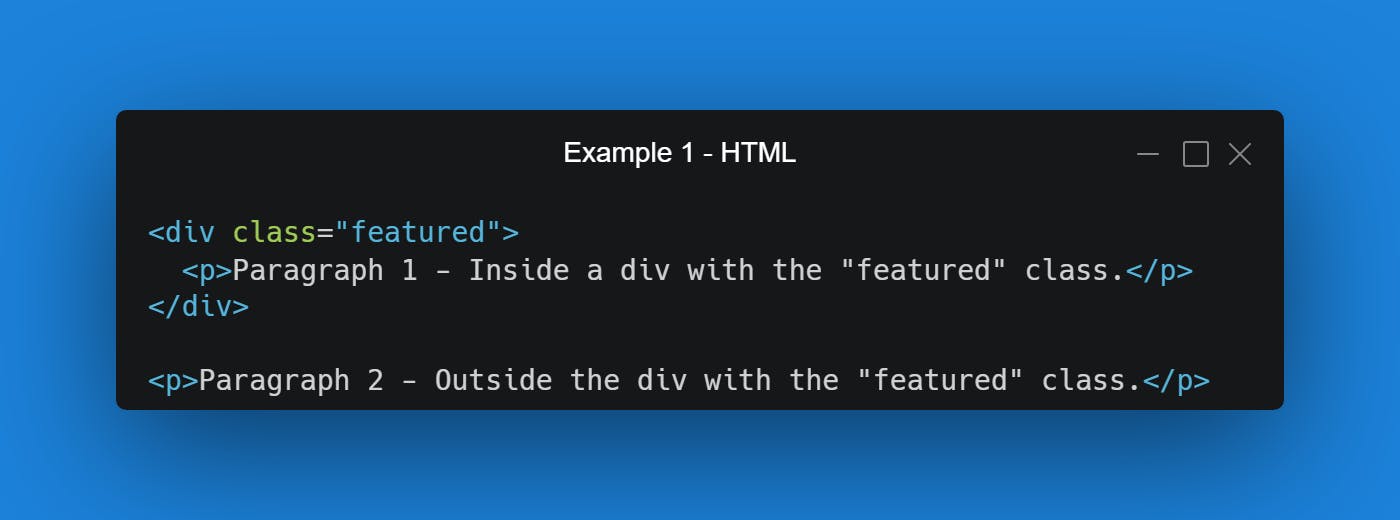 Example 1 HTML