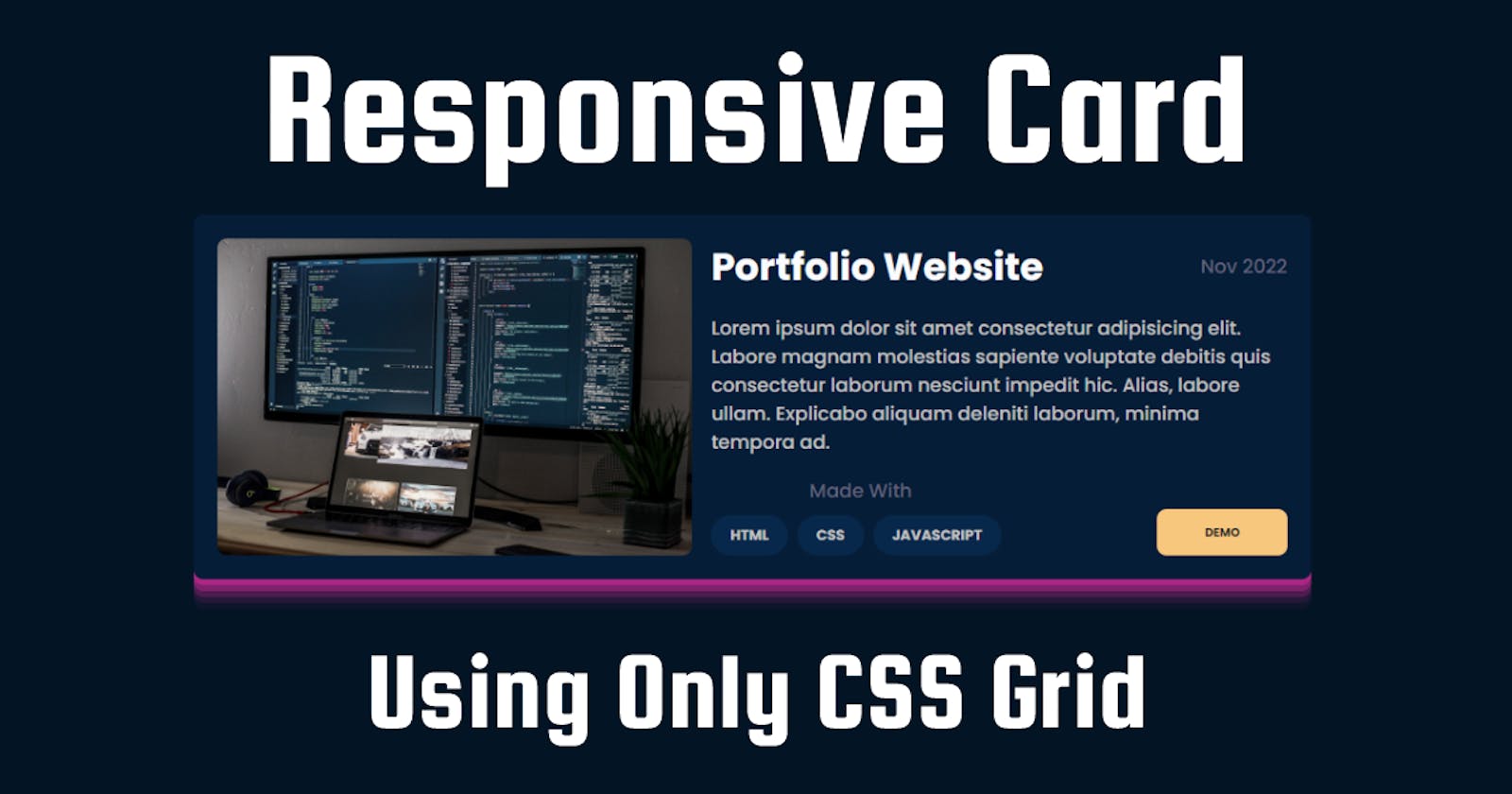 How To make Responsive Card With only CSS Grid