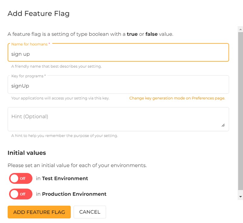 Add Feature Flag