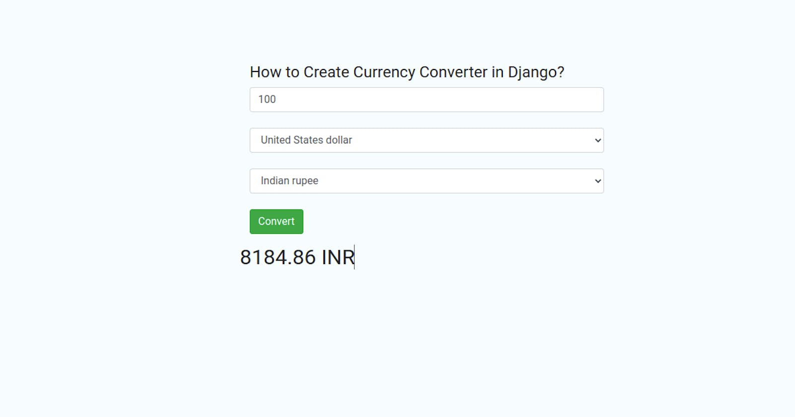 How to Create a Currency Converter in Django?
