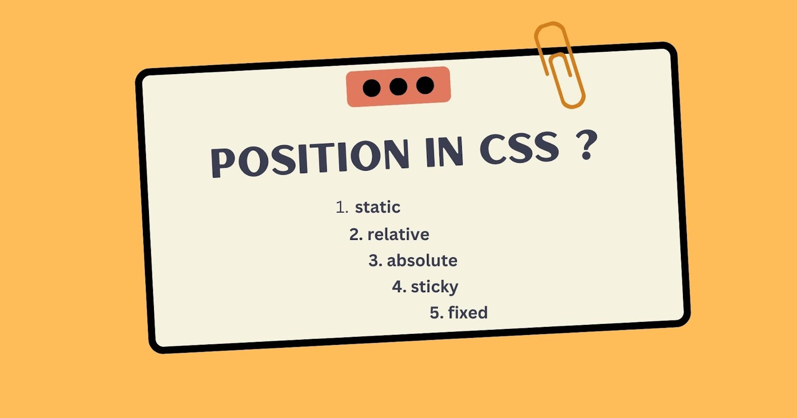 Position in CSS ?