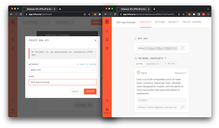 Infura RCP API Key