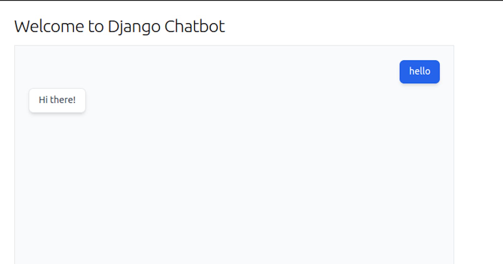 Build a ChatBot Using Python, Django