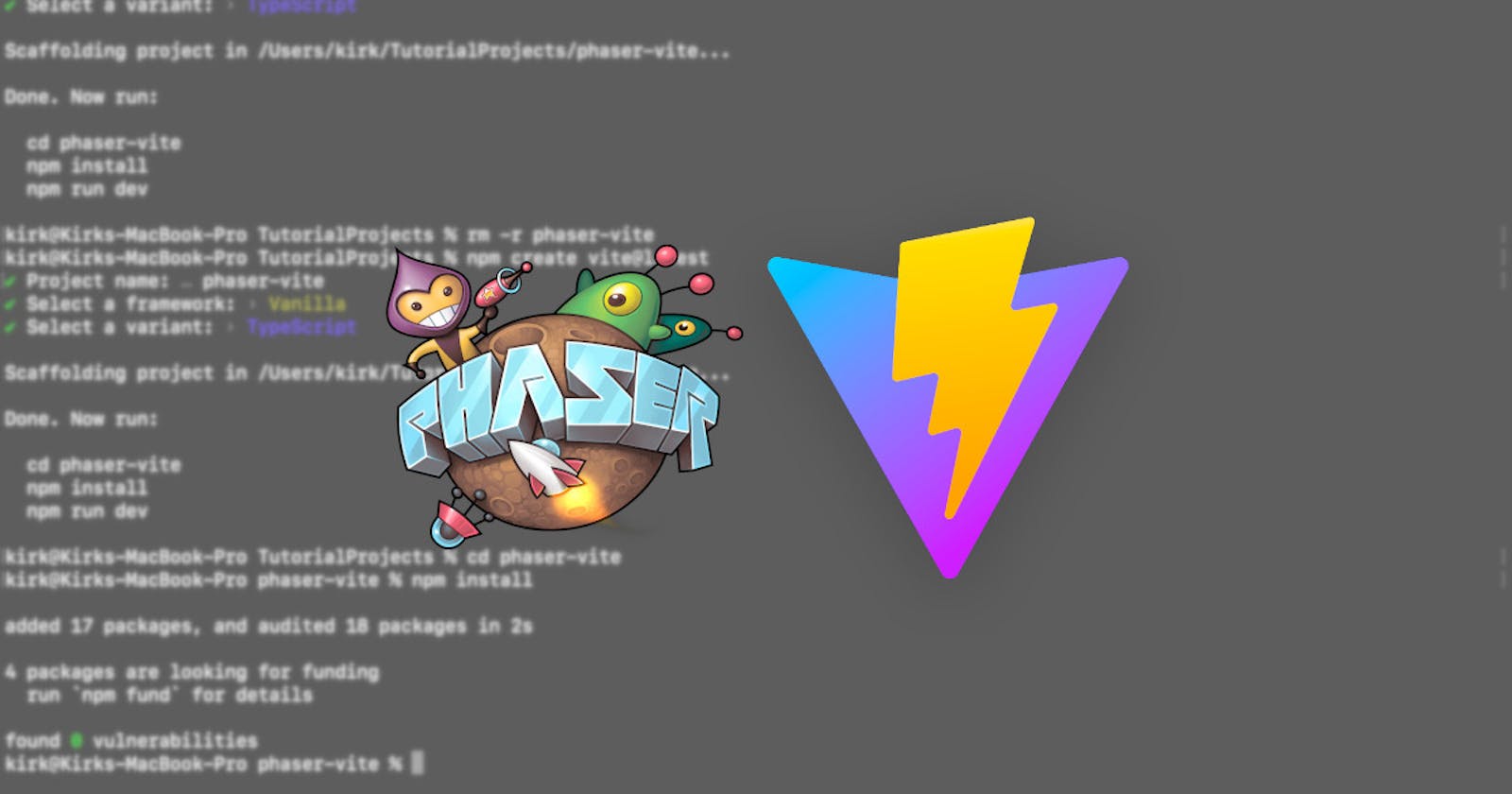 How to setup a Phaser 3 project with Vite
