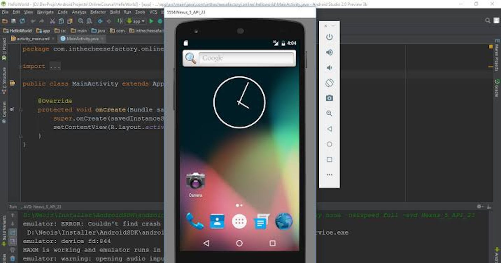 How to setup android emulator in windows for react native