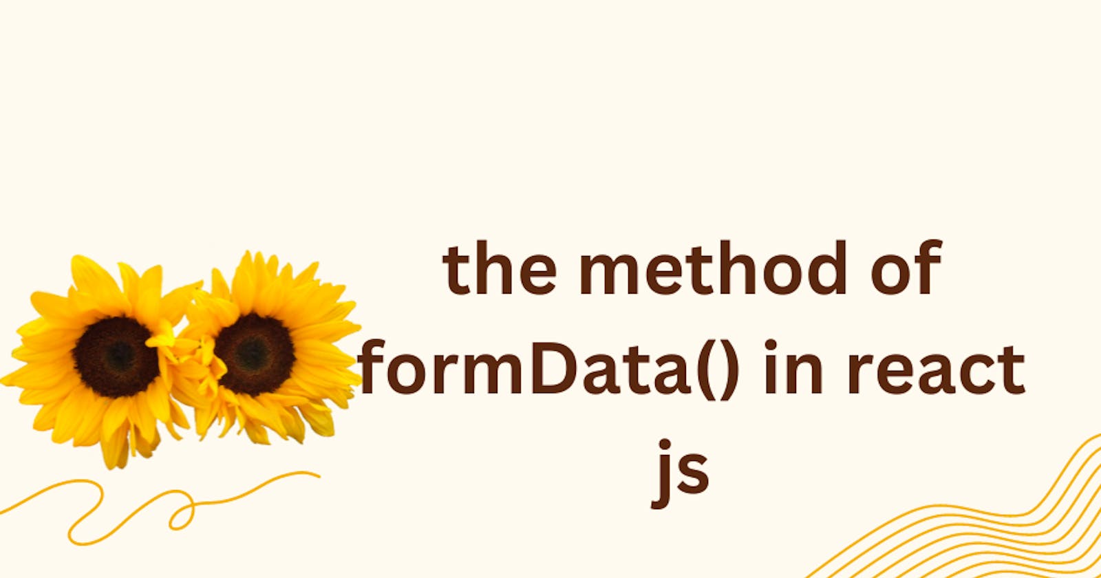 What is FormData () in react js?
