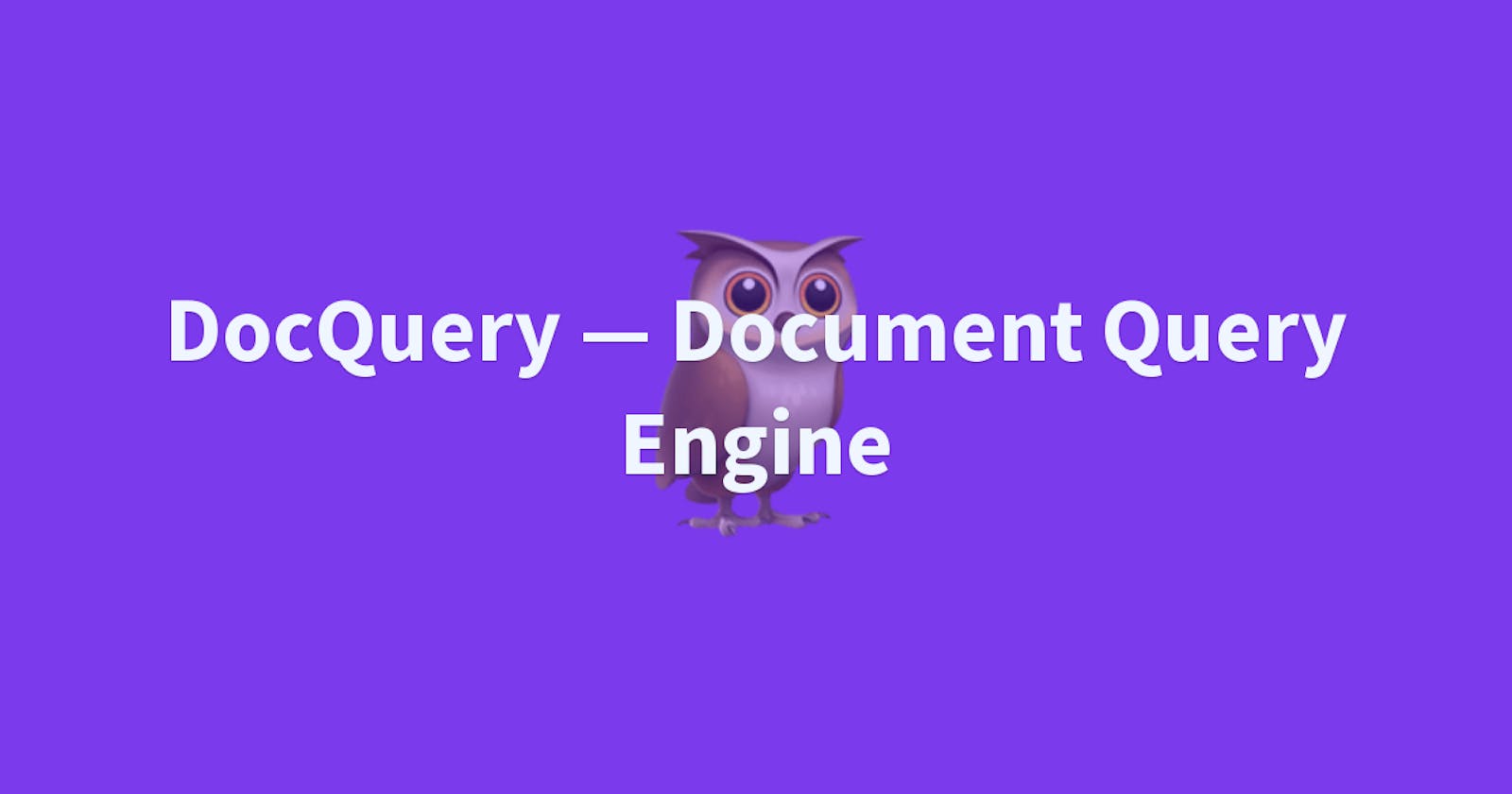 DocQuery : Extracting data from documents using a query engine