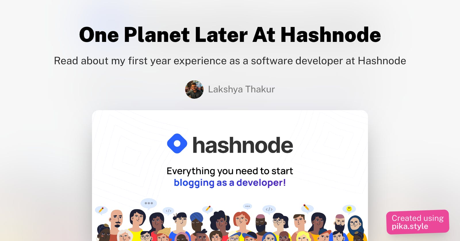 One Planet Later At Hashnode