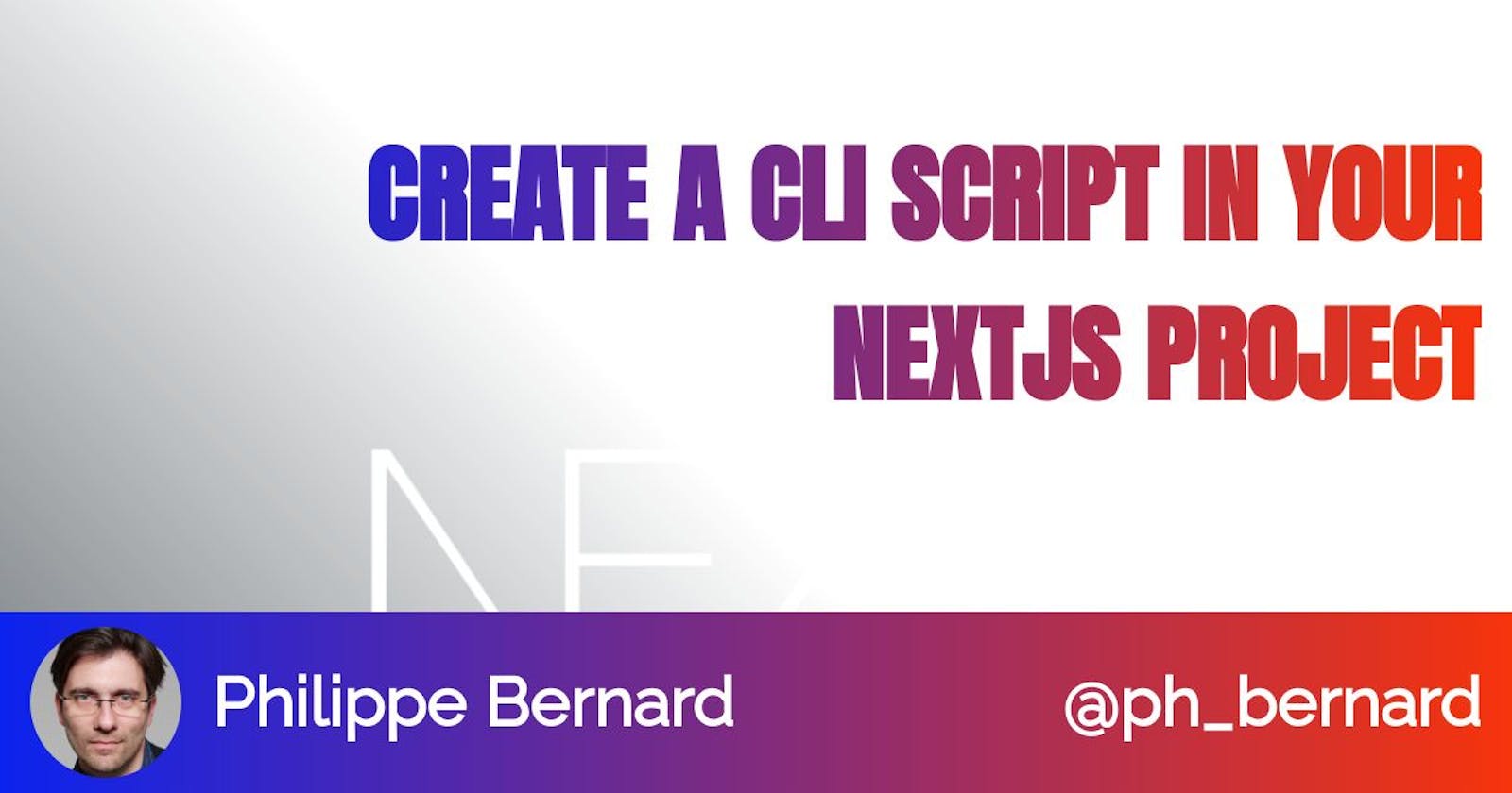 Create a CLI script in your NextJS project