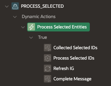 APEX IG Process Selected Dynamic Action Structure