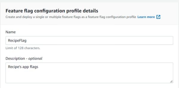 Fill in configuration profile details' information