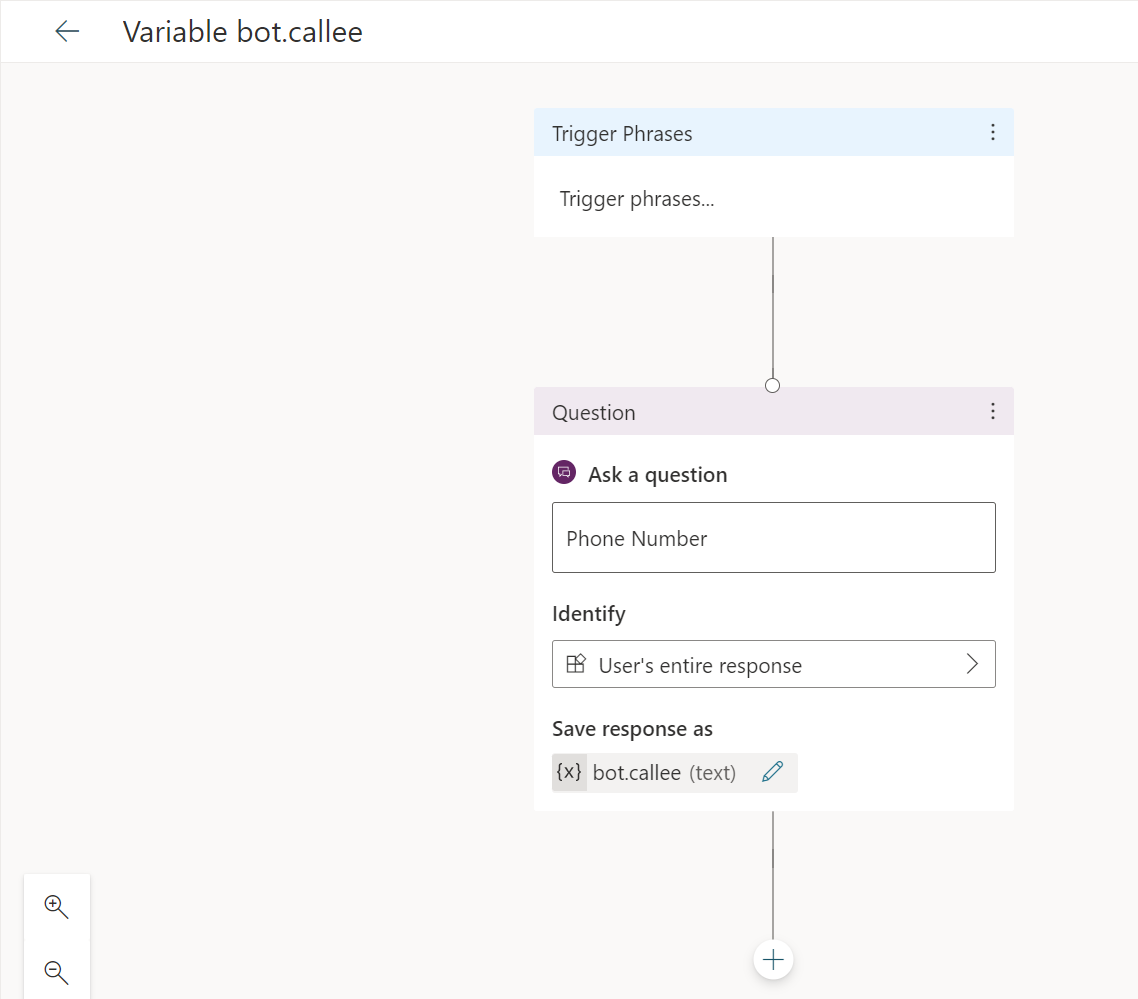 Figure 3: Create a variable bot.callee