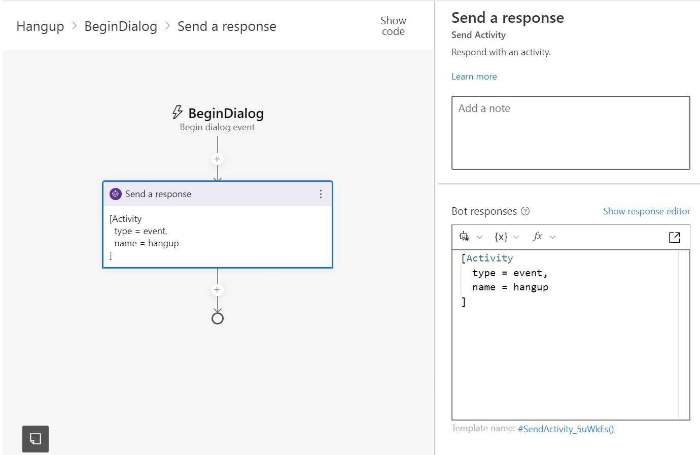 Figure 6: hangup dialog