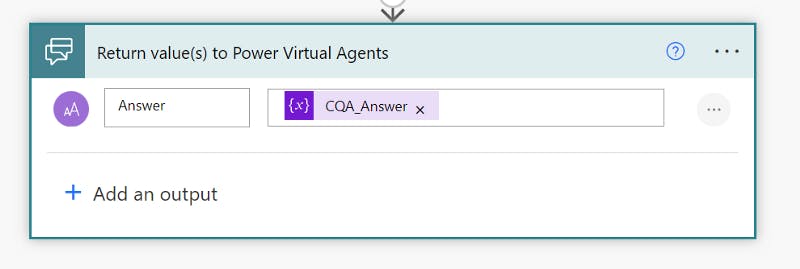 Figure 20: Return Value with Content of CQA_Answer Variable