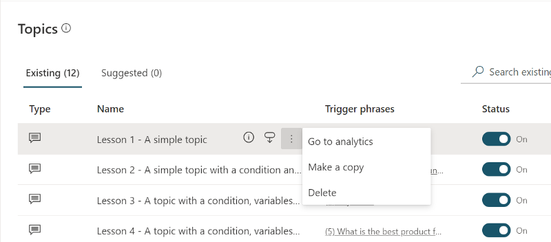 Figure 3: Delete “Lesson 3”